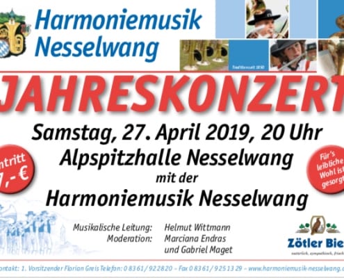 Jahreskonzert Harmoniemusik Nesselwang